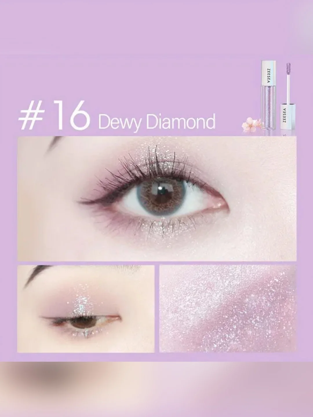 ZEESEA Тени для век кремовые Glitter Liquid eye shadow тон 16