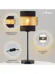 Черный лампа настольная Moderli Gela