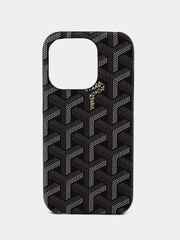 Чехол Goyard для iPhone 15 Pro Черный