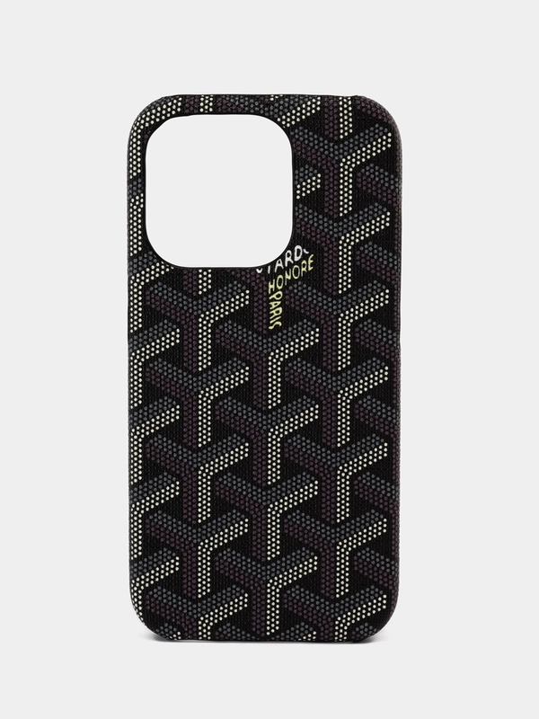 Чехол Goyard для iPhone 15 Pro Черный