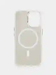 Серебряный чехол с магнитом на iPhone  16, 16 Pro, 16 Plus, 16 Pro Max