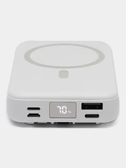 Белый power Bank Магнитная Беспроводная зарядка Magsafe 10000 mAh
