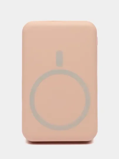 Розовый power Bank Магнитная Беспроводная зарядка Magsafe 10000 mAh