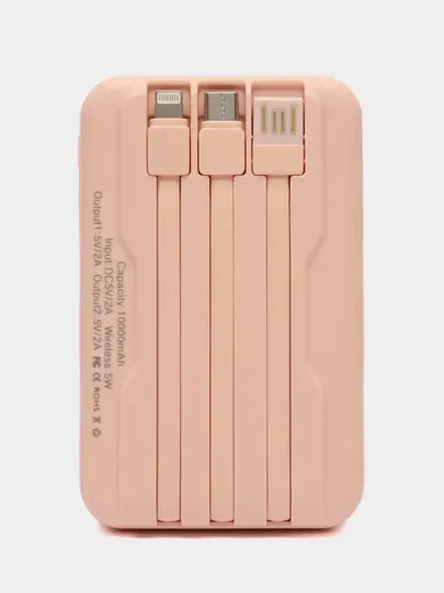 Розовый power Bank Магнитная Беспроводная зарядка Magsafe 10000 mAh