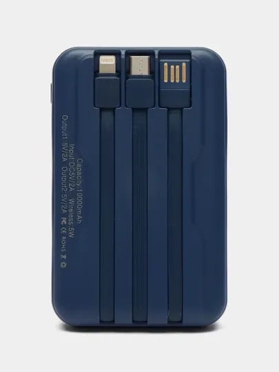 Синий power Bank Магнитная Беспроводная зарядка Magsafe 10000 mAh