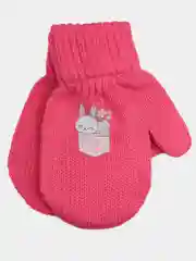 Коралловый варежки детские, одинарные, 12,5 размер, 2-3 года