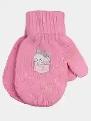 Розовый варежки детские, одинарные, 12,5 размер, 2-3 года
