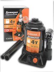 Домкрат бутылочный гидравл. двухштоковый_4Т (155-365ММ) КАРТОН. УПАК. LAVITA