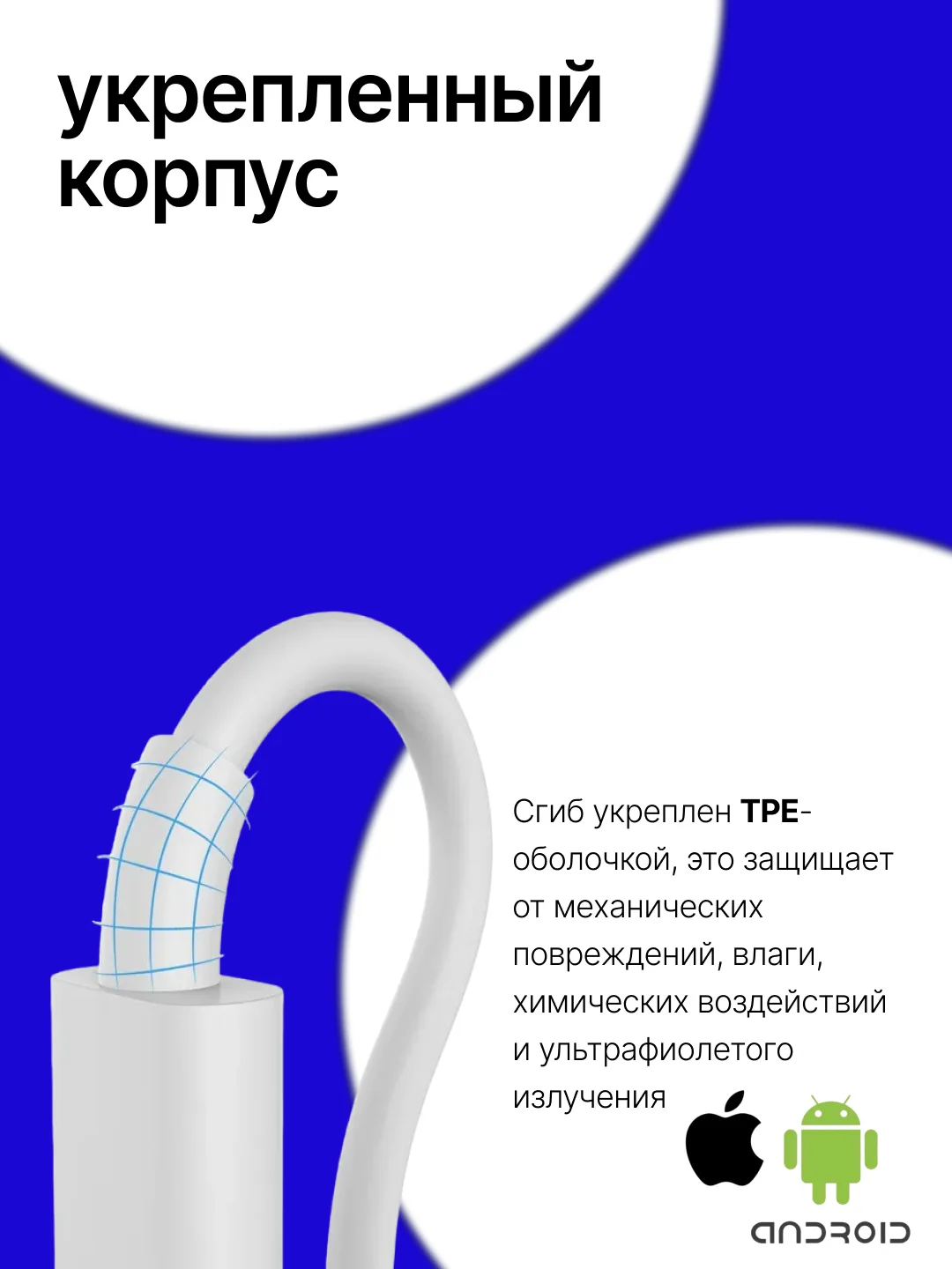 Кабель Type C - Type C, быстрая зарядка, 60W, Iphone, зарядный шнур, Android