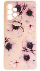 Пудровый накладка для Samsung A52 силиконовая с рисунком