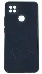 Черный накладка для Xiaomi Redmi 9C/10A, стекло с рисунком "Bear", защита камеры