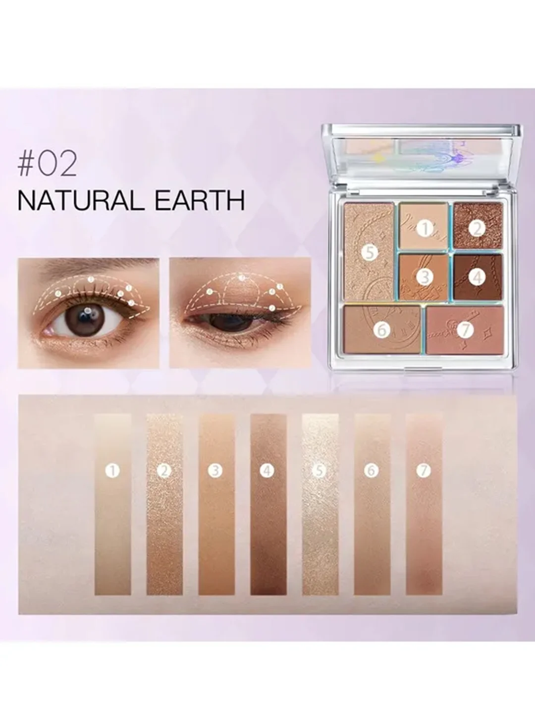 ZEESEA Палетка теней Dreamland Eyeshadow тон 02 NATURAL EARTH / природный