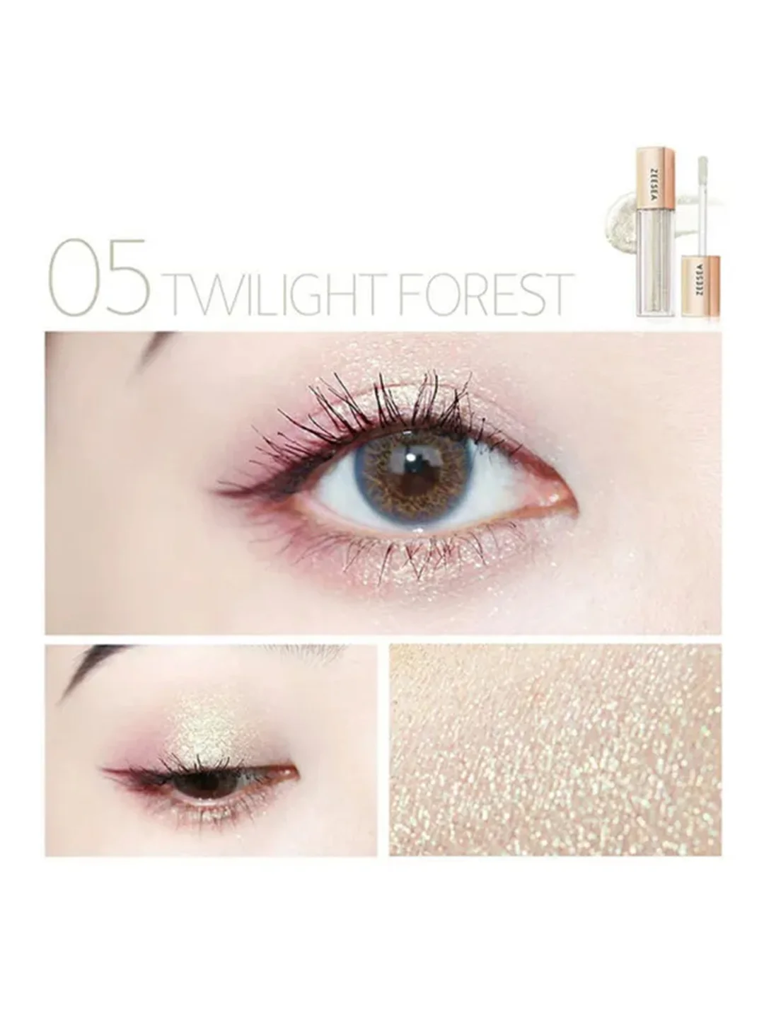 ZEESEA Тени для век кремовые Glitter Liquid eye shadow тон 05, 2.8 г