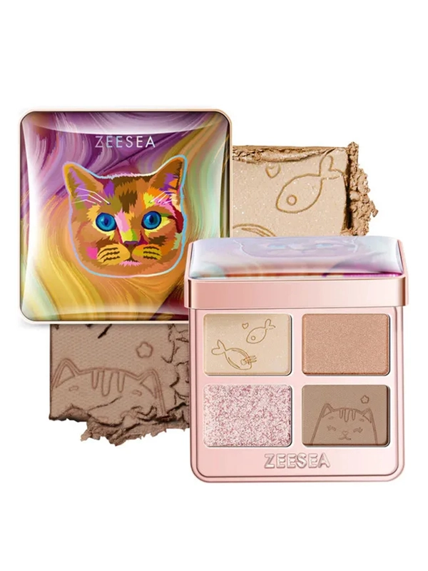 ZEESEA Тени для век Tipsy Kitty Eyeshadow Quad тон 01