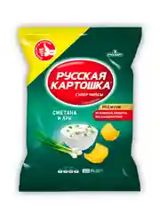 Чипсы Русская картошка 20г со вкусом Сметана и лук