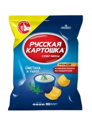 Чипсы Русская картошка 20г со вкусом Сметана и укроп