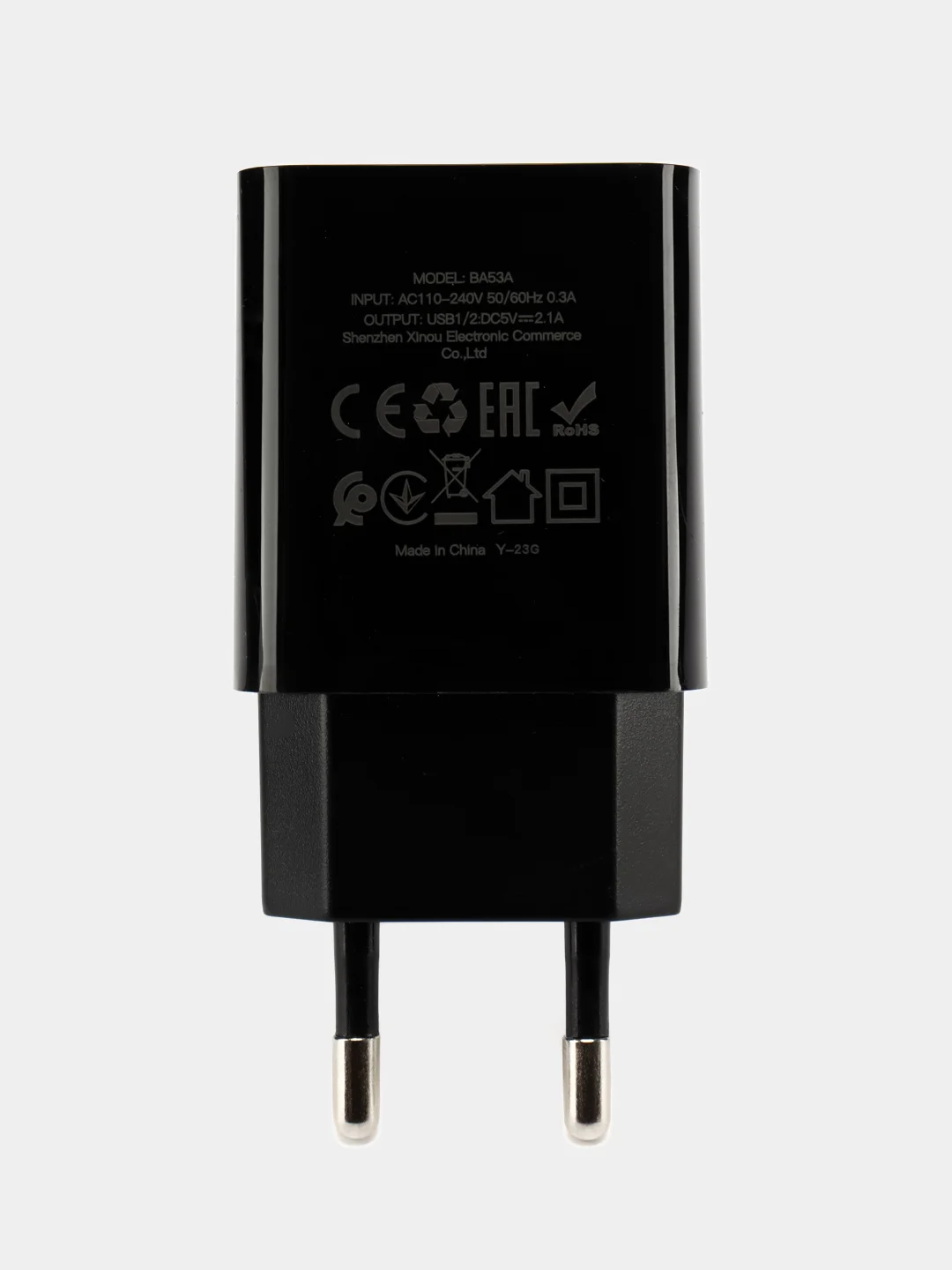 Черный зарядное устройство Borofone BA53A, 2 x USB, 1 m, Micro-USB / Type-C