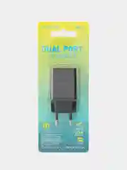 Черный зарядное устройство Borofone BA53A, 2 x USB, 1 m, Micro-USB / Type-C