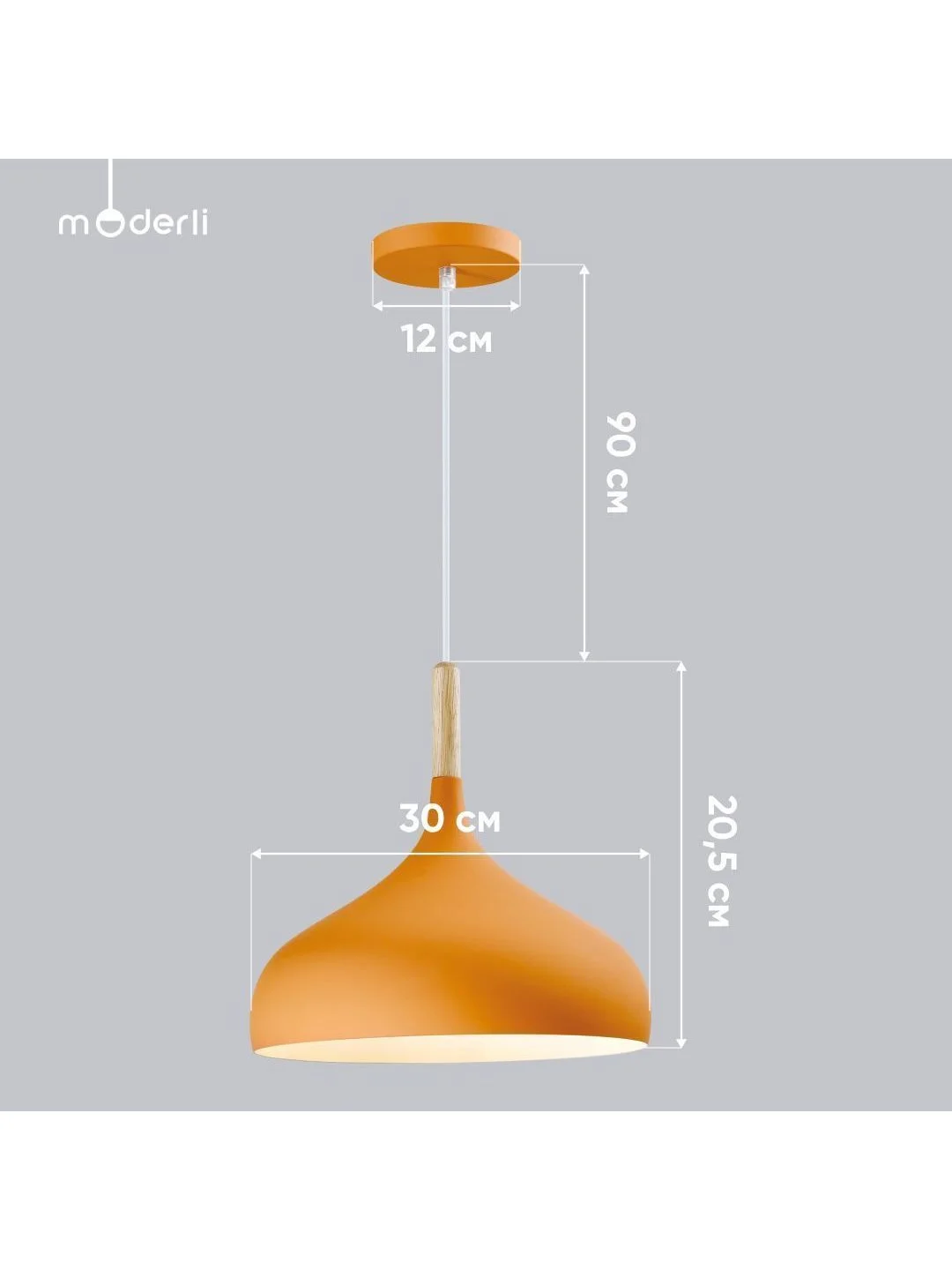 Оранжевый подвесной светильник Moderli Eline1210