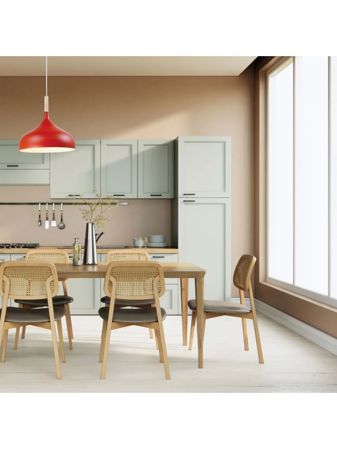 Красный подвесной светильник Moderli Eline1210