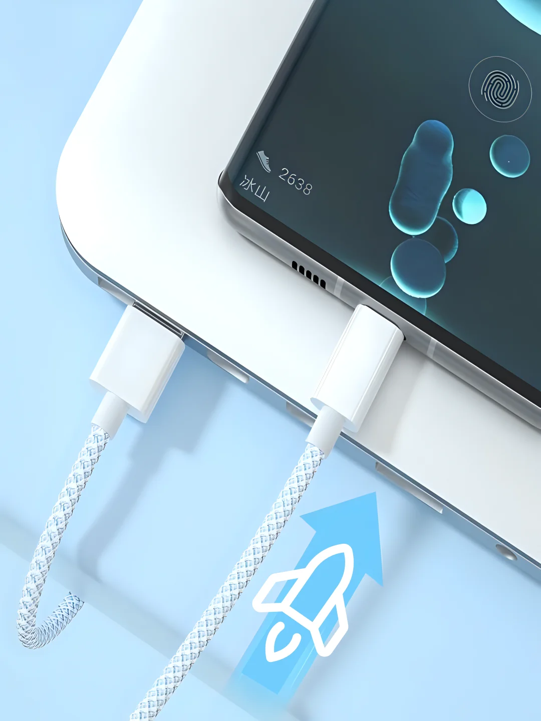 Кабель Type C - Type C, быстрая зарядка, 60W, плетеный, Iphone, шнур для андройд