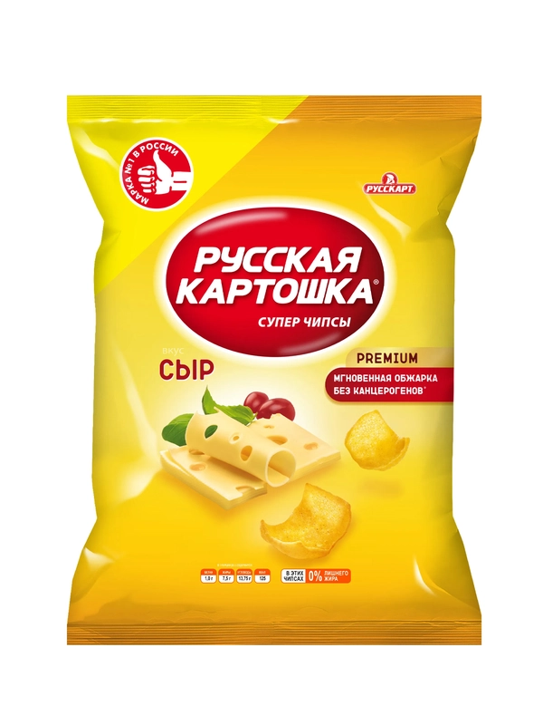 Чипсы Русская картошка 50г со вкусом Сыра