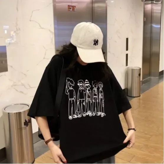 Оранжевый футболка Oversize с принтом унисекс