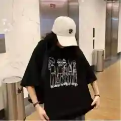 Оранжевый футболка Oversize с принтом унисекс
