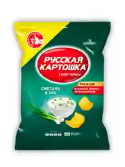 Чипсы Русская картошка 50г со вкусом Сметаны и лука