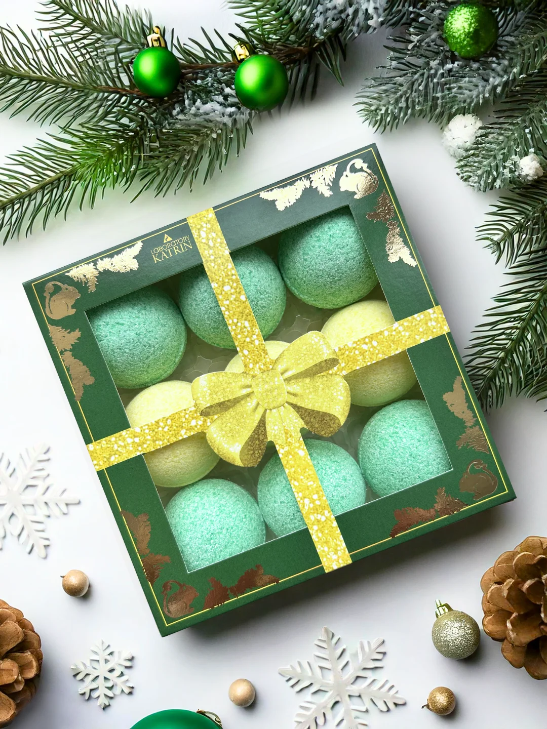 Зеленый подарочный набор бомбочек для ванн Candy Bath Bar, 360 г Подарок на новый год подруге маме