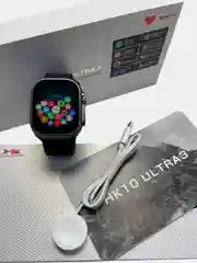 Черный смарт часы 10 серии НК-10 ULTRA 3 Amoled экраном 49mm для iPhone и Android