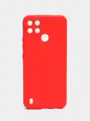 Красный чехол Realme C21Y / C25Y силиконовый с защитой камеры( Реалми С21У С25У )