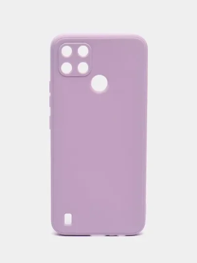 Сиреневый чехол Realme C21Y / C25Y силиконовый с защитой камеры( Реалми С21У С25У )