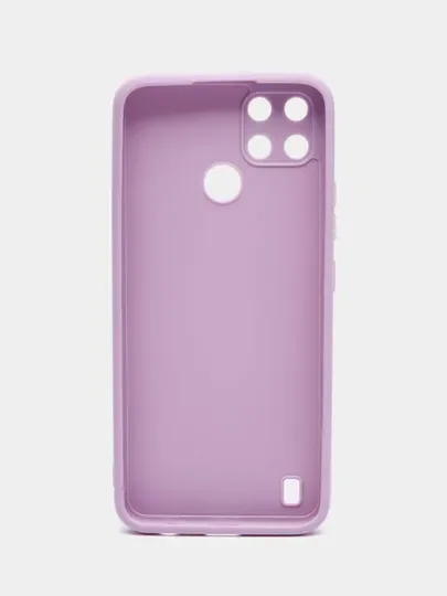 Сиреневый чехол Realme C21Y / C25Y силиконовый с защитой камеры( Реалми С21У С25У )