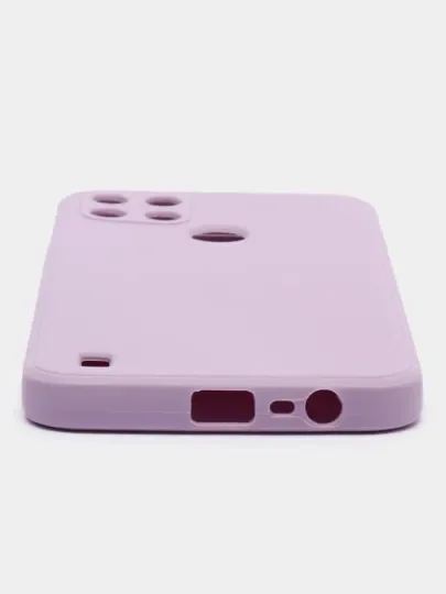 Сиреневый чехол Realme C21Y / C25Y силиконовый с защитой камеры( Реалми С21У С25У )