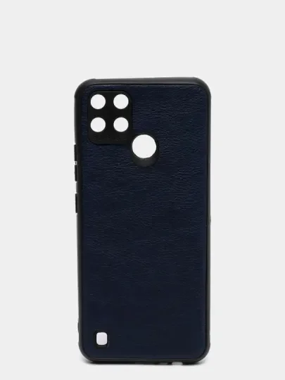 Темно-синий чехол Realme C21Y / C25Y силиконовый с защитой камеры( Реалми С21У С25У )