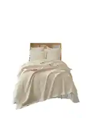 Покрывало Arya хлопковое 250x260 Serrulate Бежевый