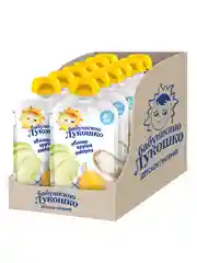 Пюре фруктовое Бабушкино Лукошко из яблок и груш с творогом м/у 90г*12 штук