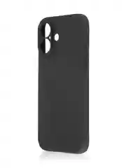 Черный чехол для Apple iPhone 16 силиконовый Rosco матовый тонкий с бортиком защитой вокруг камер