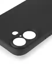 Черный чехол для Apple iPhone 16 силиконовый Rosco матовый тонкий с бортиком защитой вокруг камер
