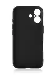 Черный чехол для Apple iPhone 16 силиконовый Rosco матовый тонкий с бортиком защитой вокруг камер