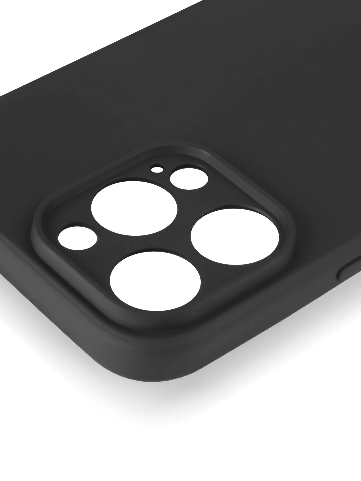 Черный чехол для iPhone 16 Pro Max силиконовый ROSCO матовый тонкий с бортиком защитой камер