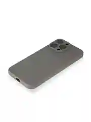 Серый чехол для iPhone 16 Pro Max силиконовый ROSCO матовый тонкий с бортиком защитой камер