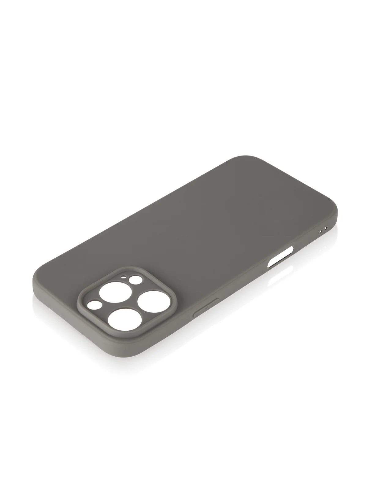 Серый чехол для iPhone 16 Pro Max силиконовый ROSCO матовый тонкий с бортиком защитой камер