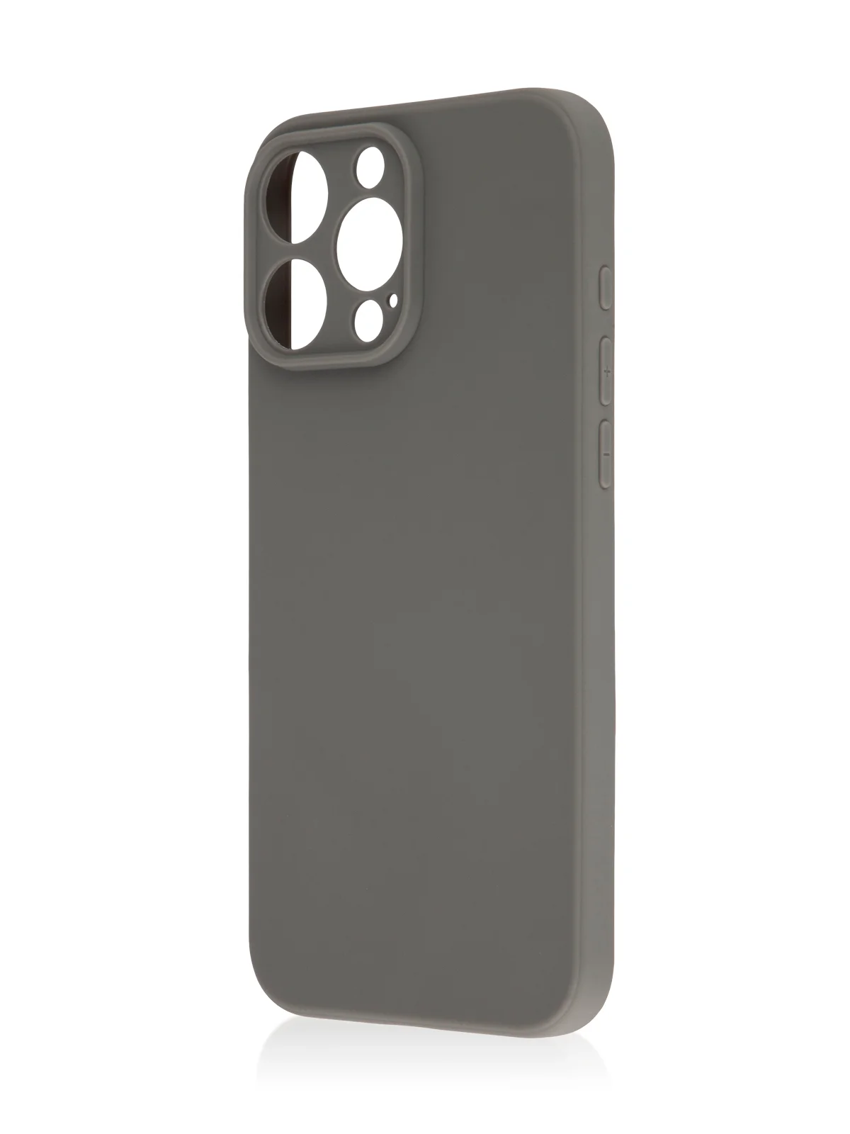 Серый чехол для iPhone 16 Pro Max силиконовый ROSCO матовый тонкий с бортиком защитой камер