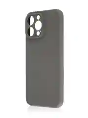 Серый чехол для iPhone 16 Pro Max силиконовый ROSCO матовый тонкий с бортиком защитой камер