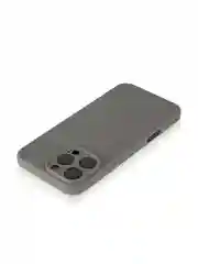 Серый чехол для iPhone 16 Pro Max силиконовый ROSCO матовый тонкий с бортиком защитой камер