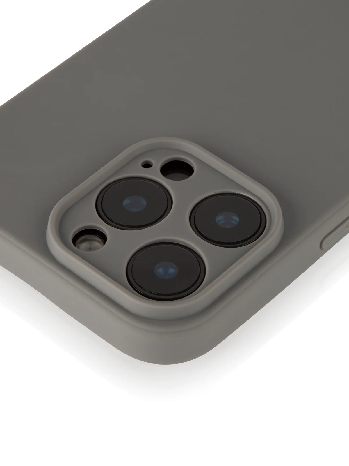 Серый чехол для iPhone 16 Pro Max силиконовый ROSCO матовый тонкий с бортиком защитой камер