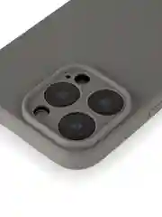 Серый чехол для iPhone 16 Pro Max силиконовый ROSCO матовый тонкий с бортиком защитой камер