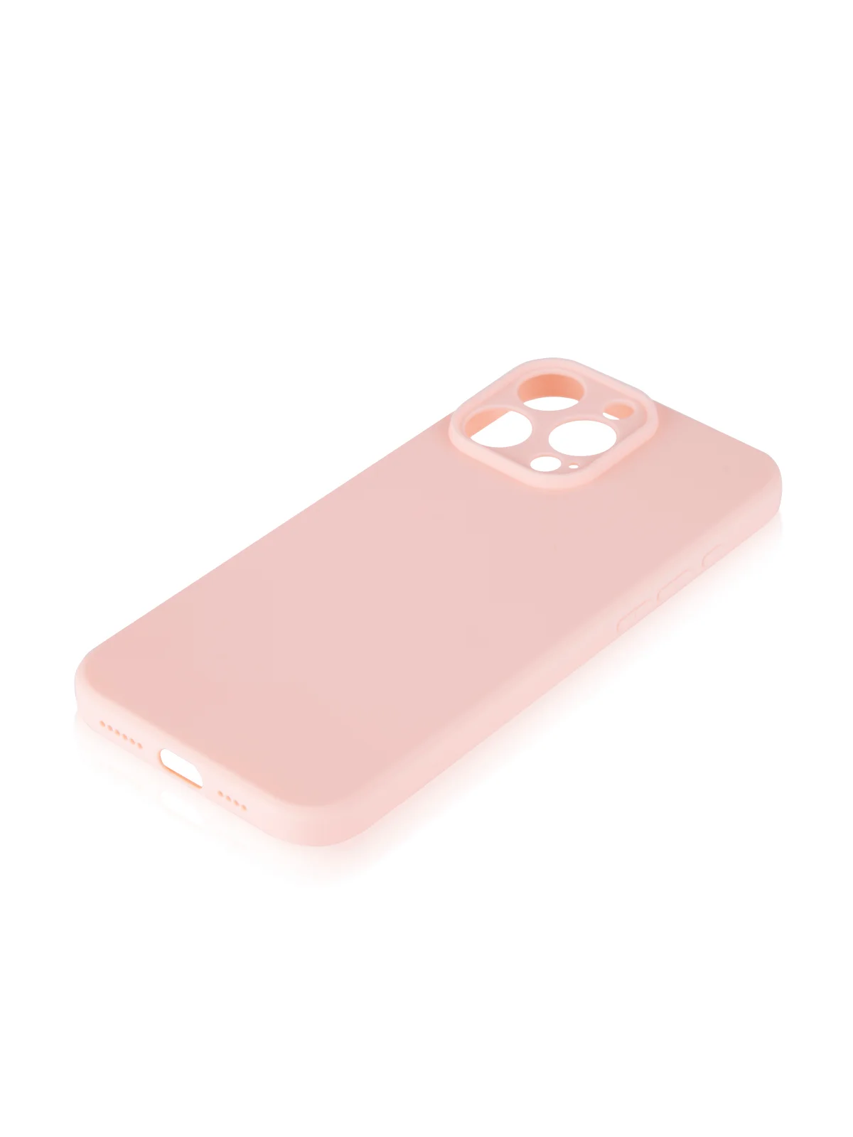 Розовый чехол для iPhone 16 Pro Max силиконовый ROSCO матовый тонкий с бортиком защитой камер